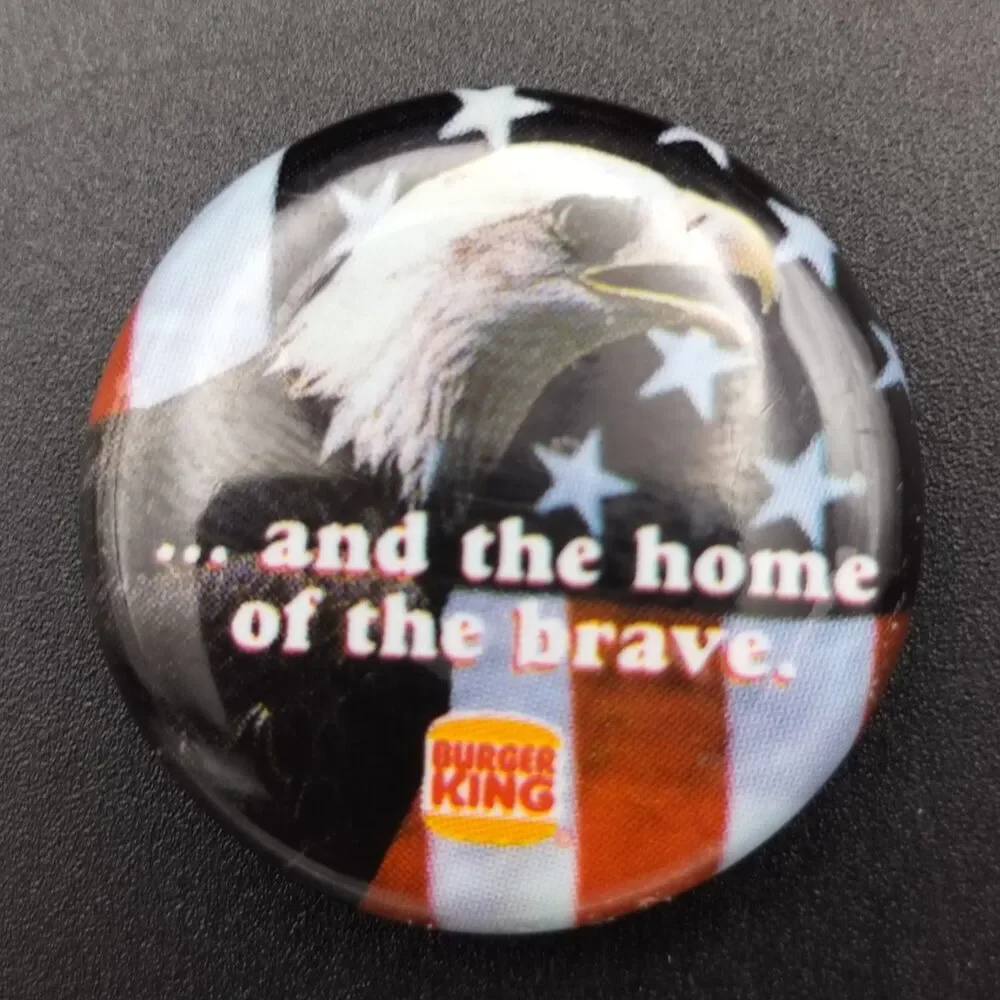 Burger King Pinback Button Patriotic Eagle 